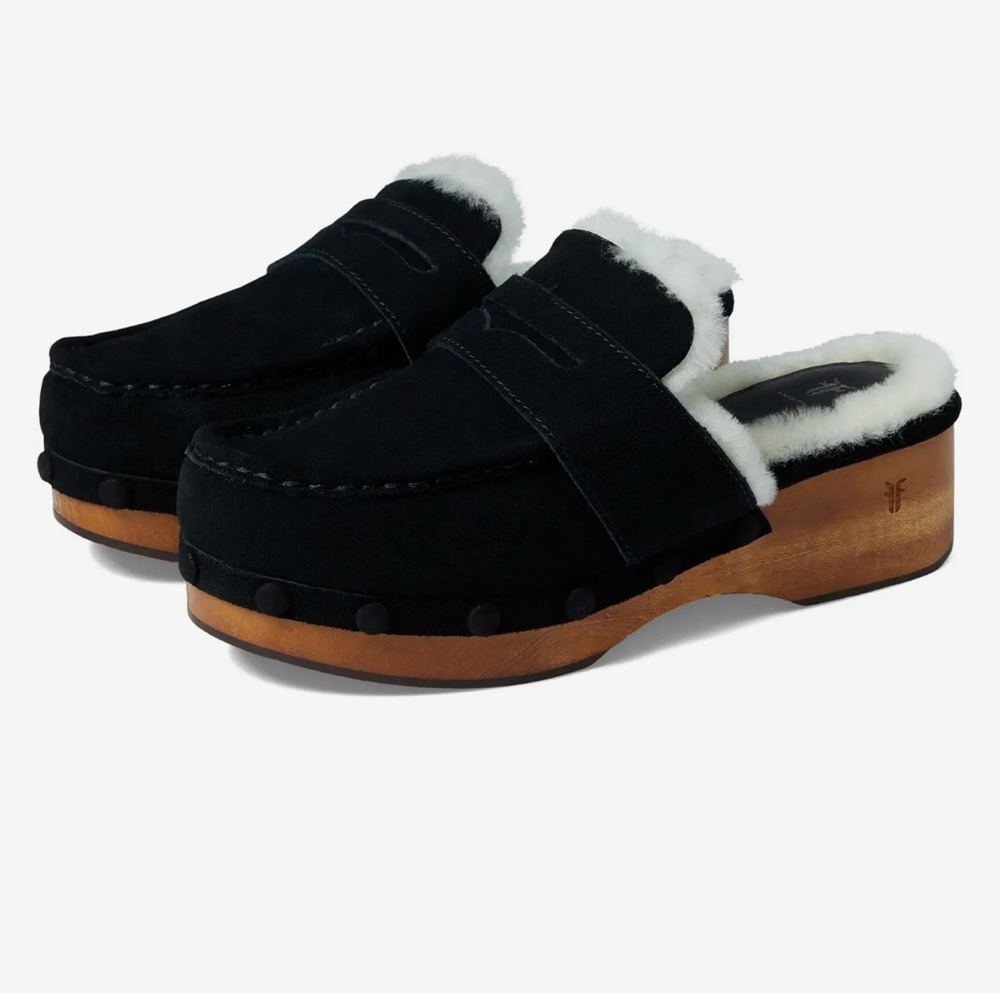 NWOT Frye shearling clog size 7.5 retail $255!